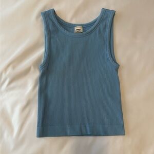 Sunday Best Ribbed Blue Tank Top for Kids